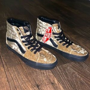 Crushed Velvet Gold Vans
